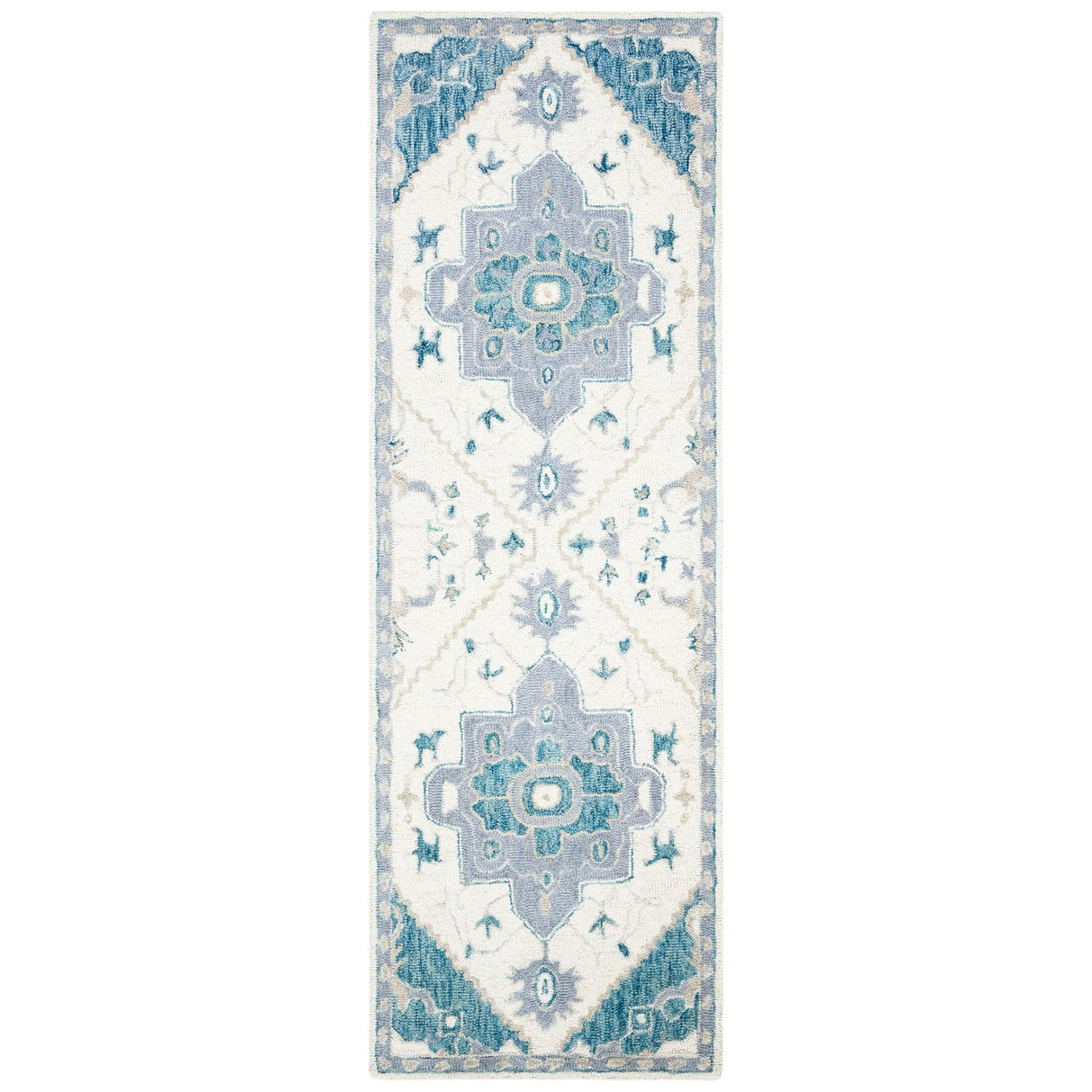 SAFAVIEH Handmade Micro-Loop Gulseven Medallion Wool Rug