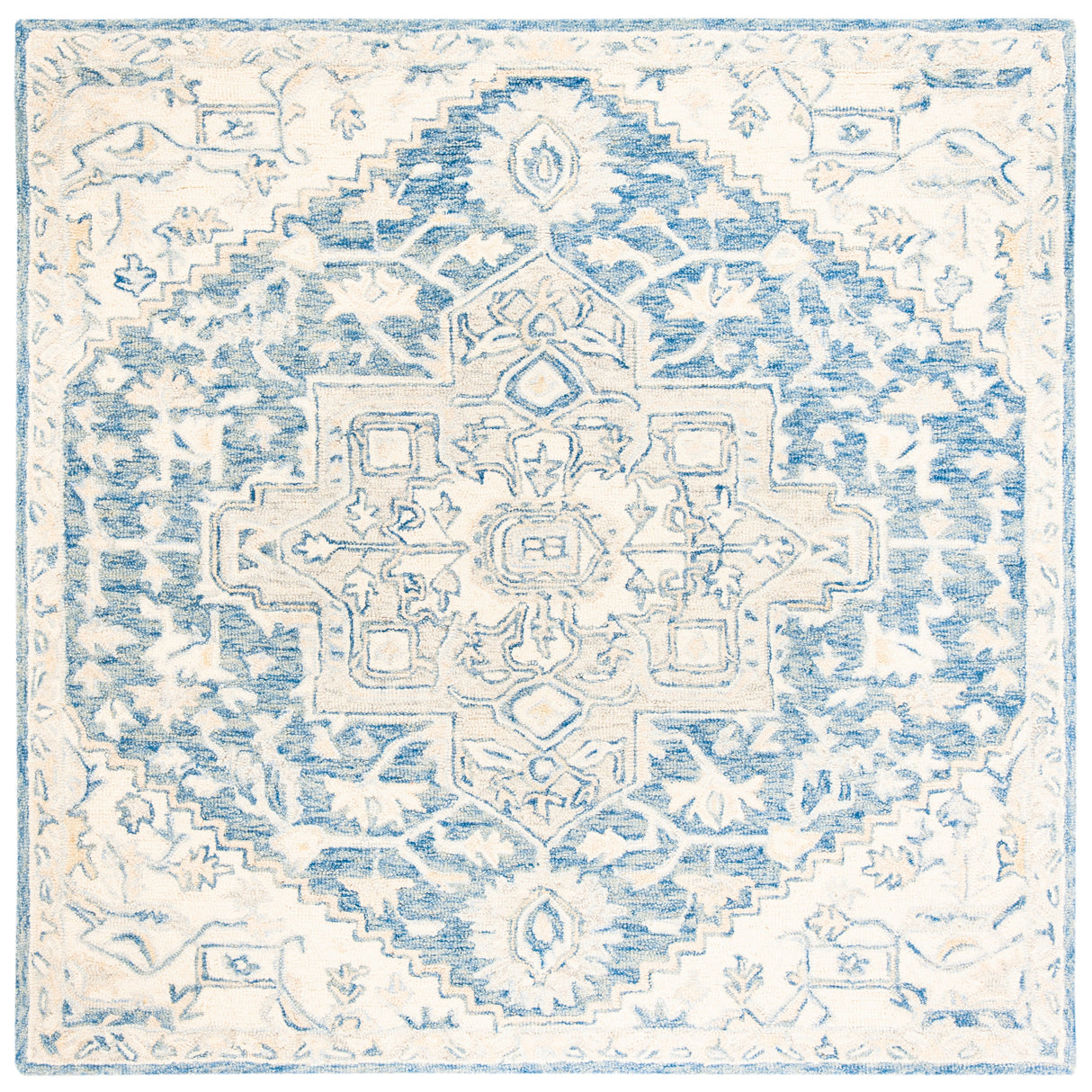 SAFAVIEH Handmade Micro-Loop Gulseven Medallion Wool Rug