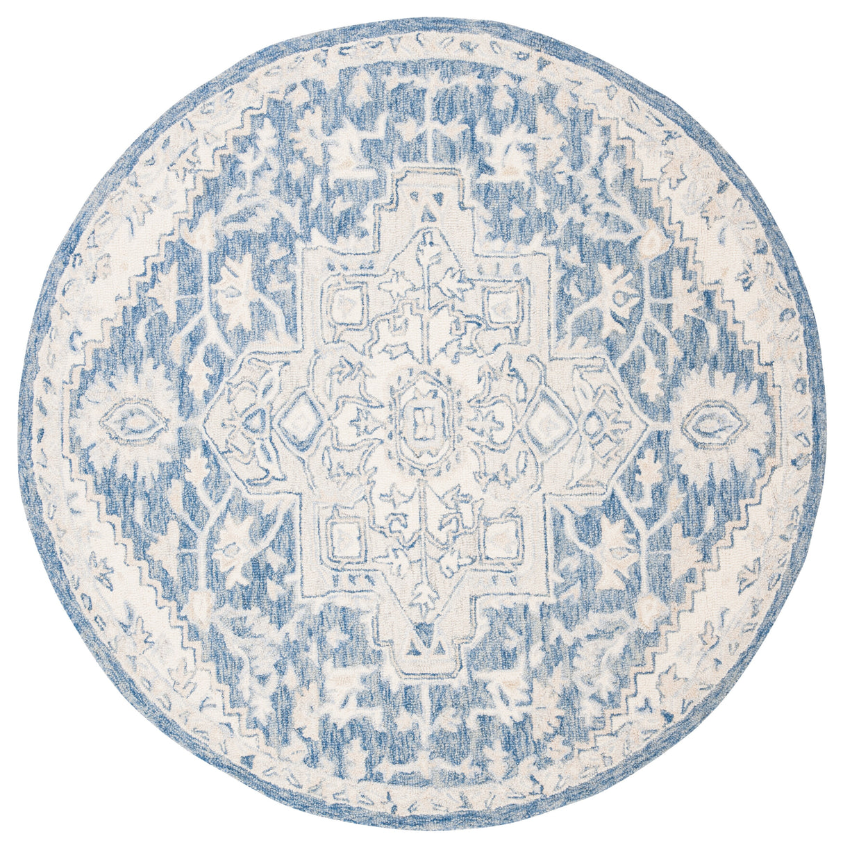 SAFAVIEH Handmade Micro-Loop Gulseven Medallion Wool Rug