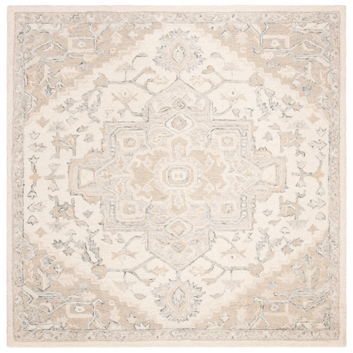 SAFAVIEH Handmade Micro-Loop Gulseven Medallion Wool Rug