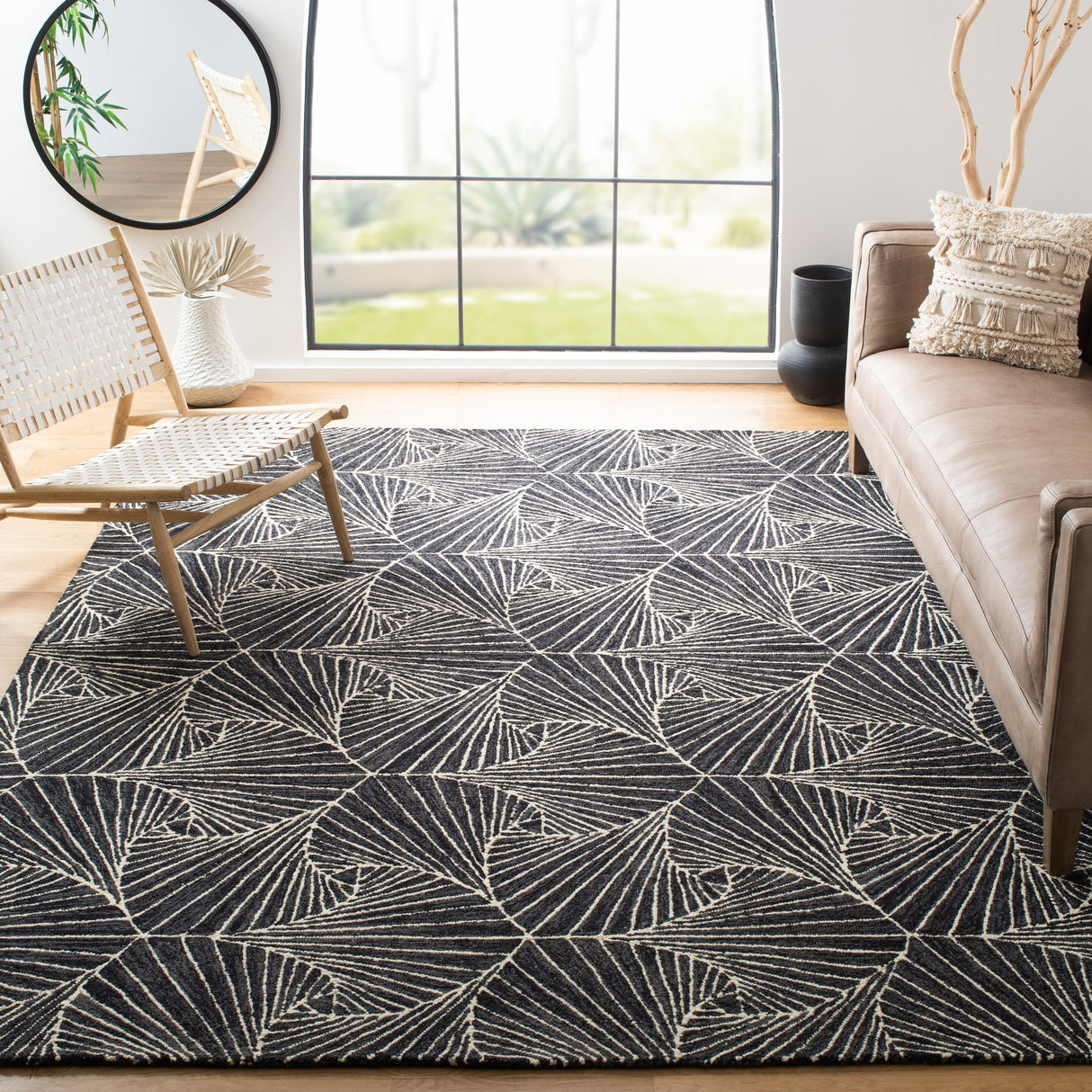 SAFAVIEH Handmade Micro-Loop Sirine Modern Wool Rug