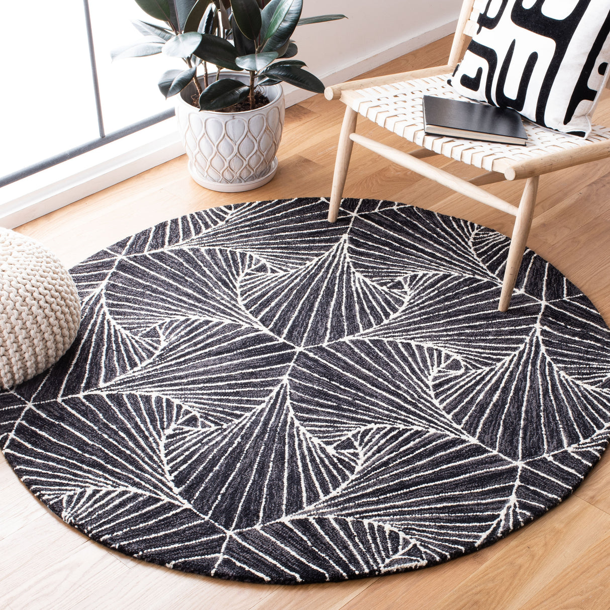 SAFAVIEH Handmade Micro-Loop Sirine Modern Wool Rug