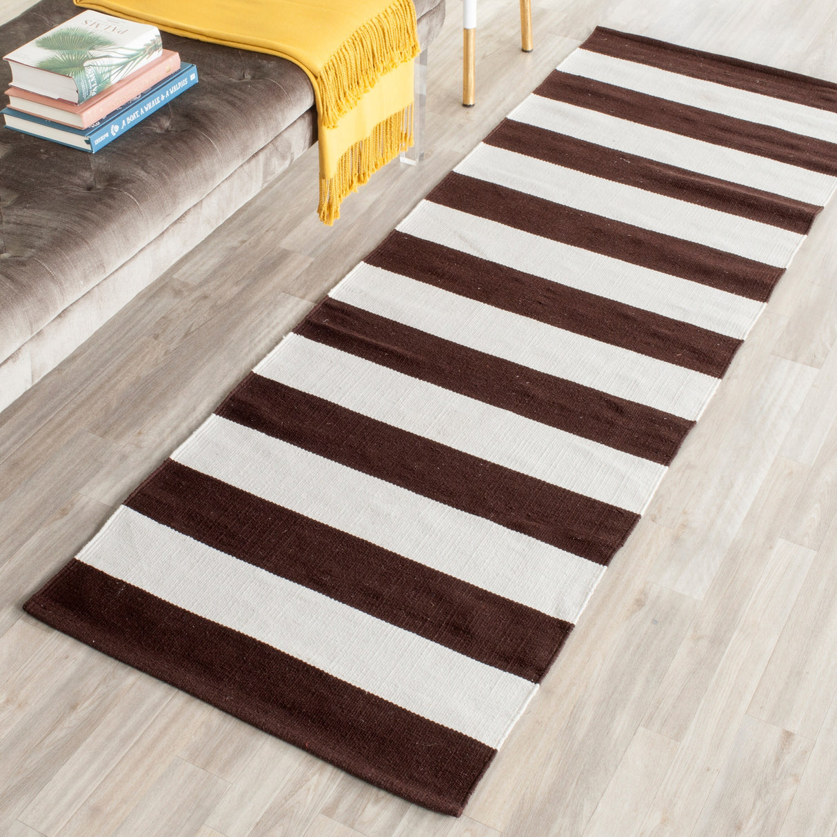 SAFAVIEH Handmade Montauk Geltrude Stripe Cotton Flatweave Rug