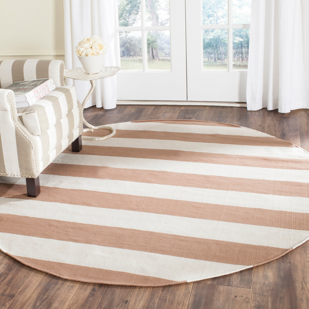 SAFAVIEH Handmade Montauk Geltrude Stripe Cotton Flatweave Rug