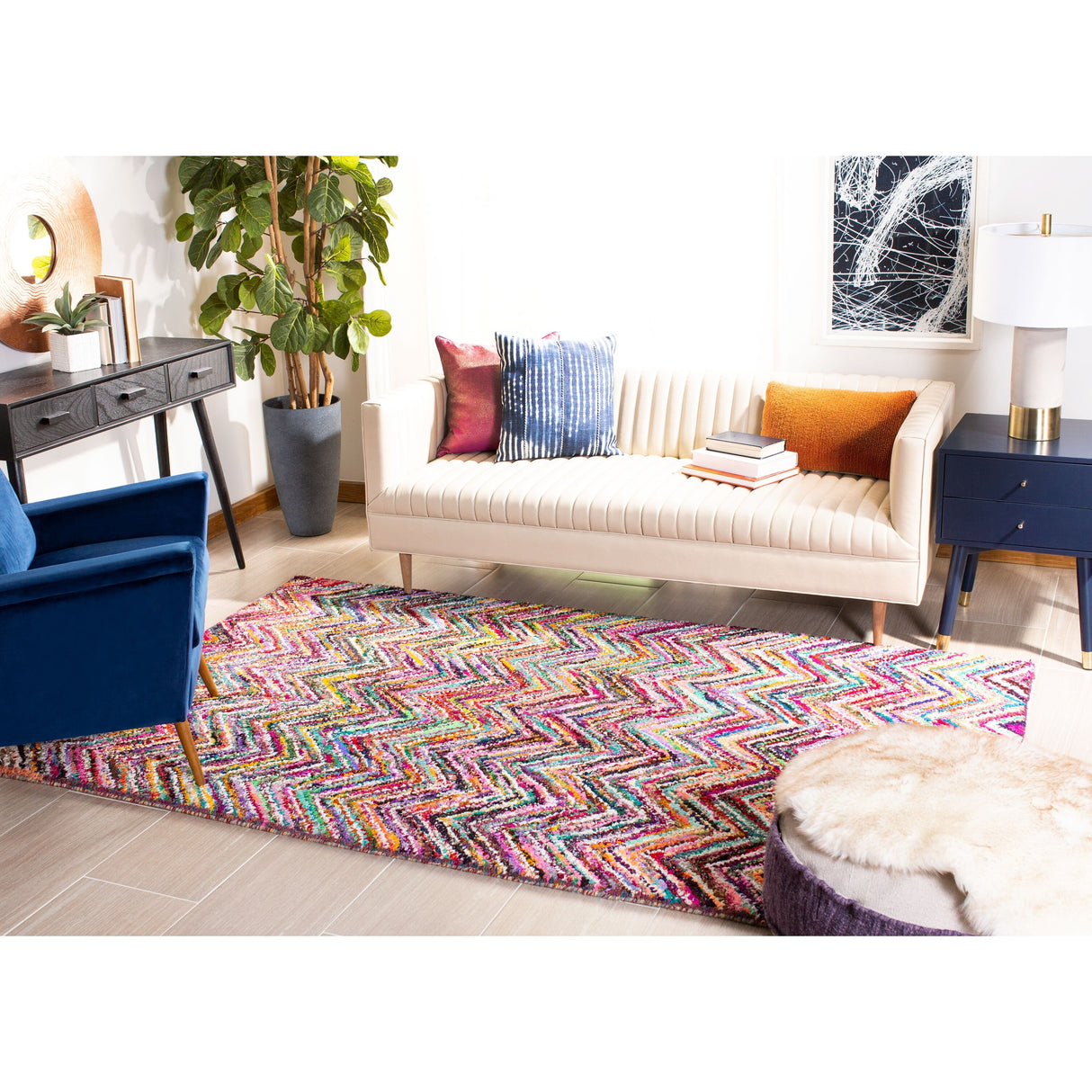 SAFAVIEH Handmade Nantucket Liora Contemporary Cotton Rug