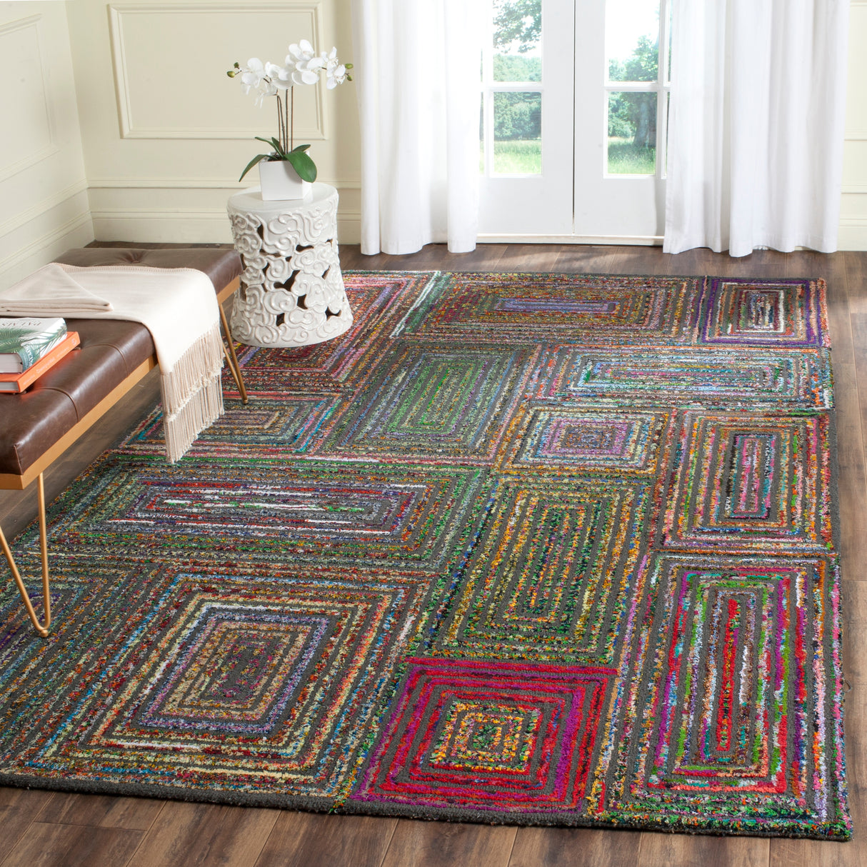 SAFAVIEH Handmade Nantucket Marieka Contemporary Cotton Rug