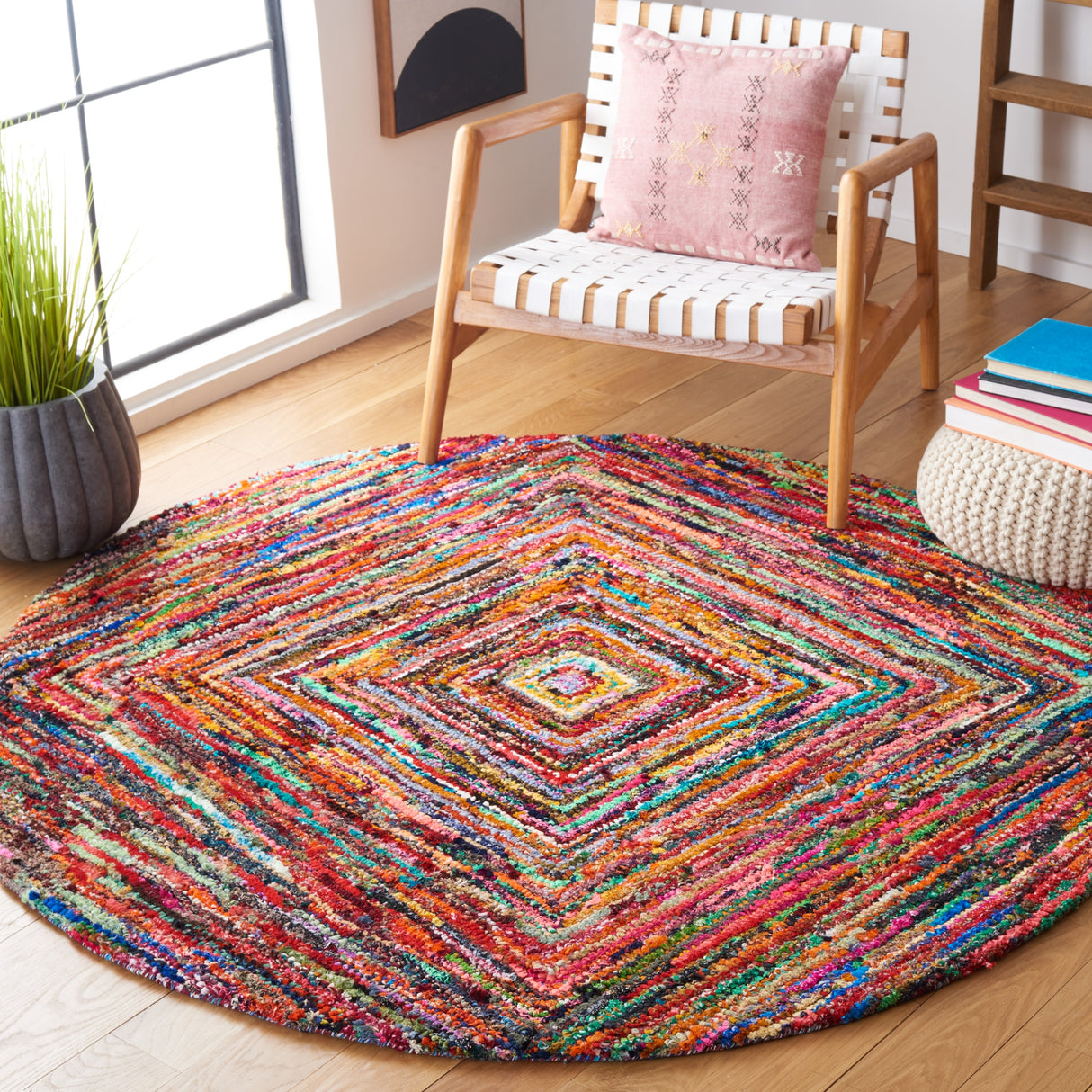 SAFAVIEH Handmade Nantucket Rick Contemporary Cotton Rug