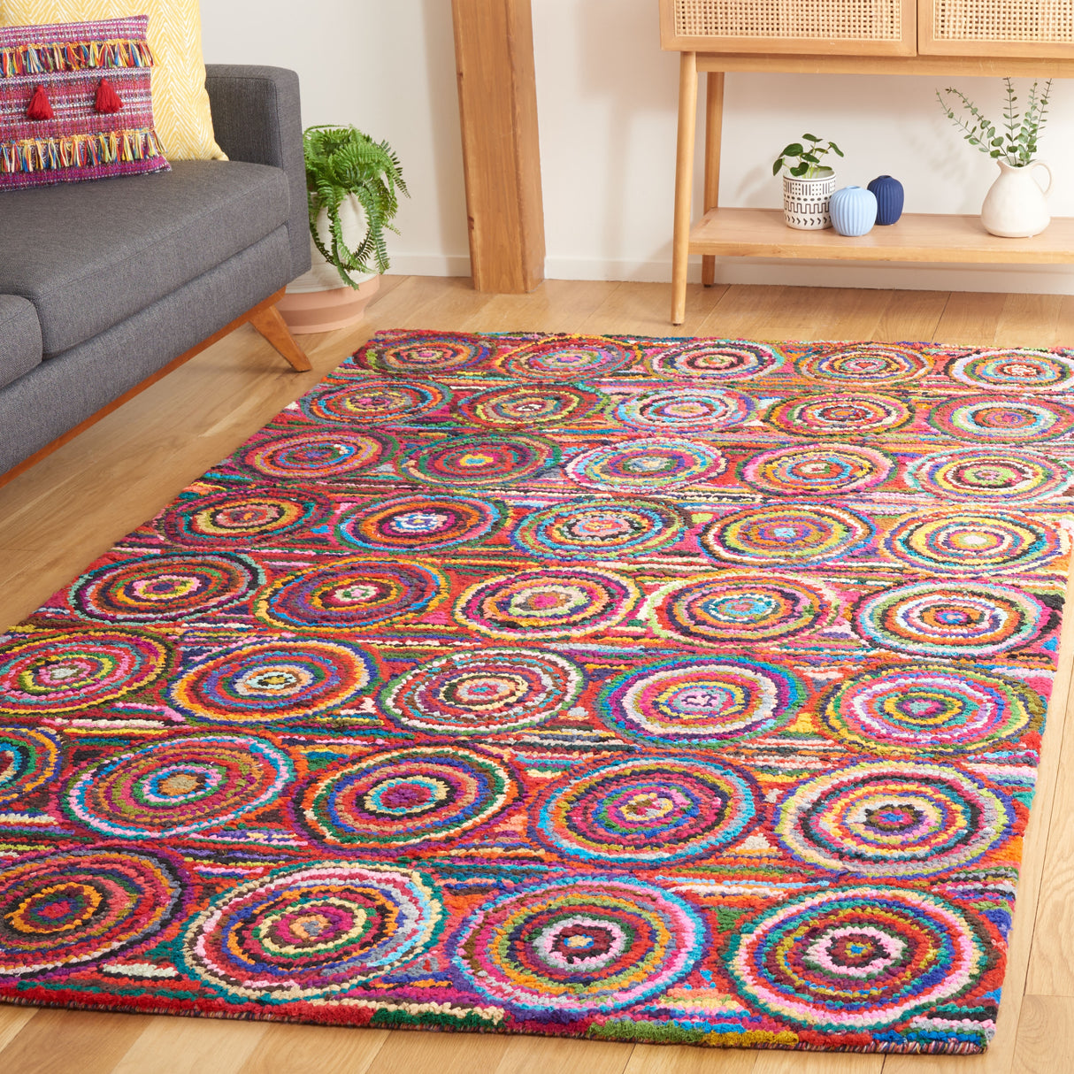 SAFAVIEH Handmade Nantucket Siegtraud Contemporary Cotton Rug