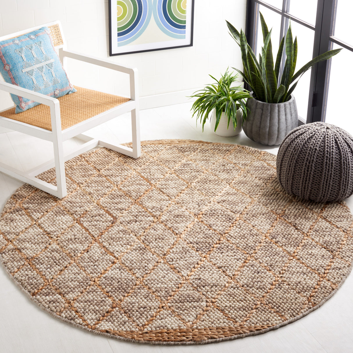 SAFAVIEH Handmade Natura Aliene Trellis Wool Rug