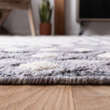 SAFAVIEH Handmade Natura Candica Transitional Geometric Cream/Purple Wool Rug