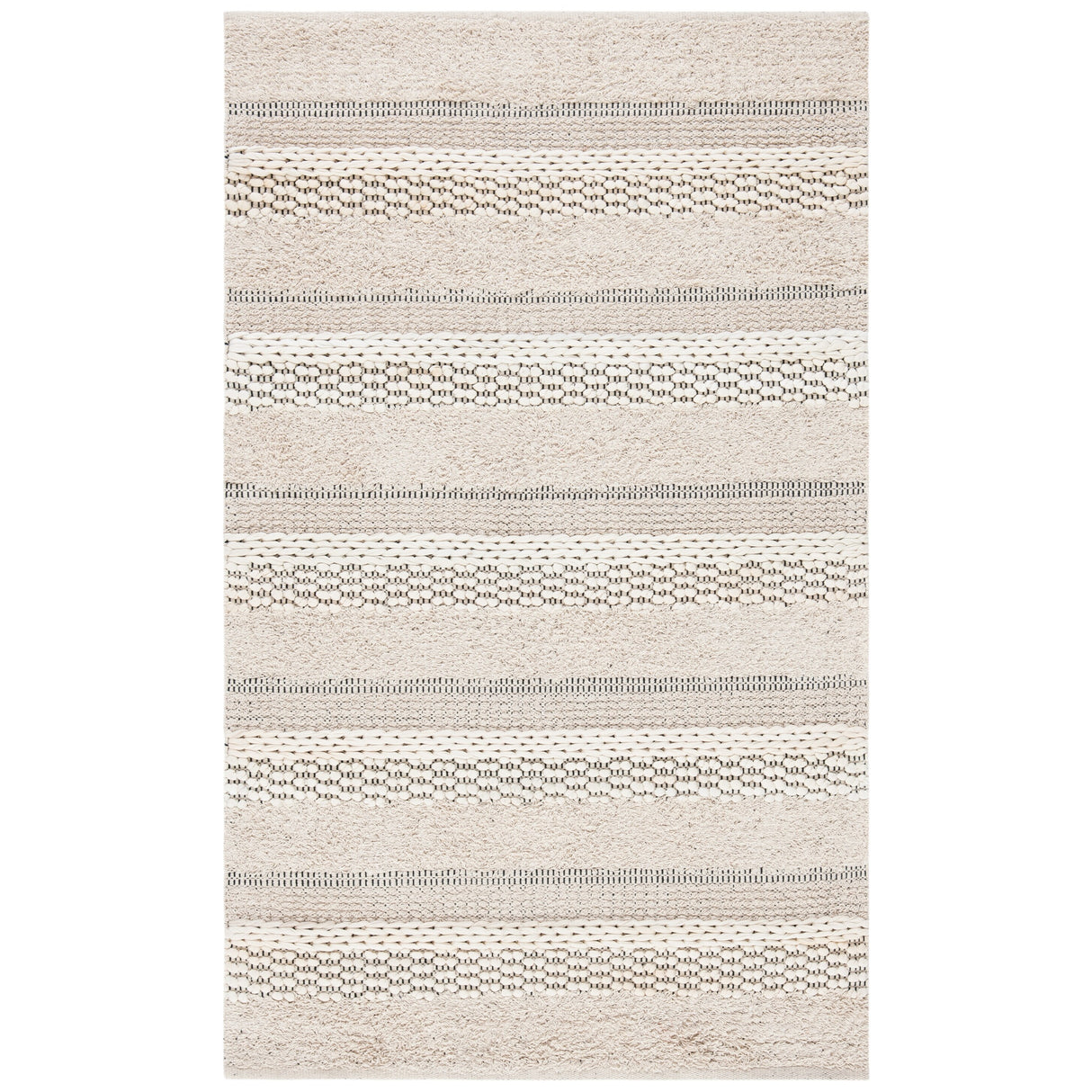 SAFAVIEH Handmade Natura Ingiridur Stripe Cotton Rug