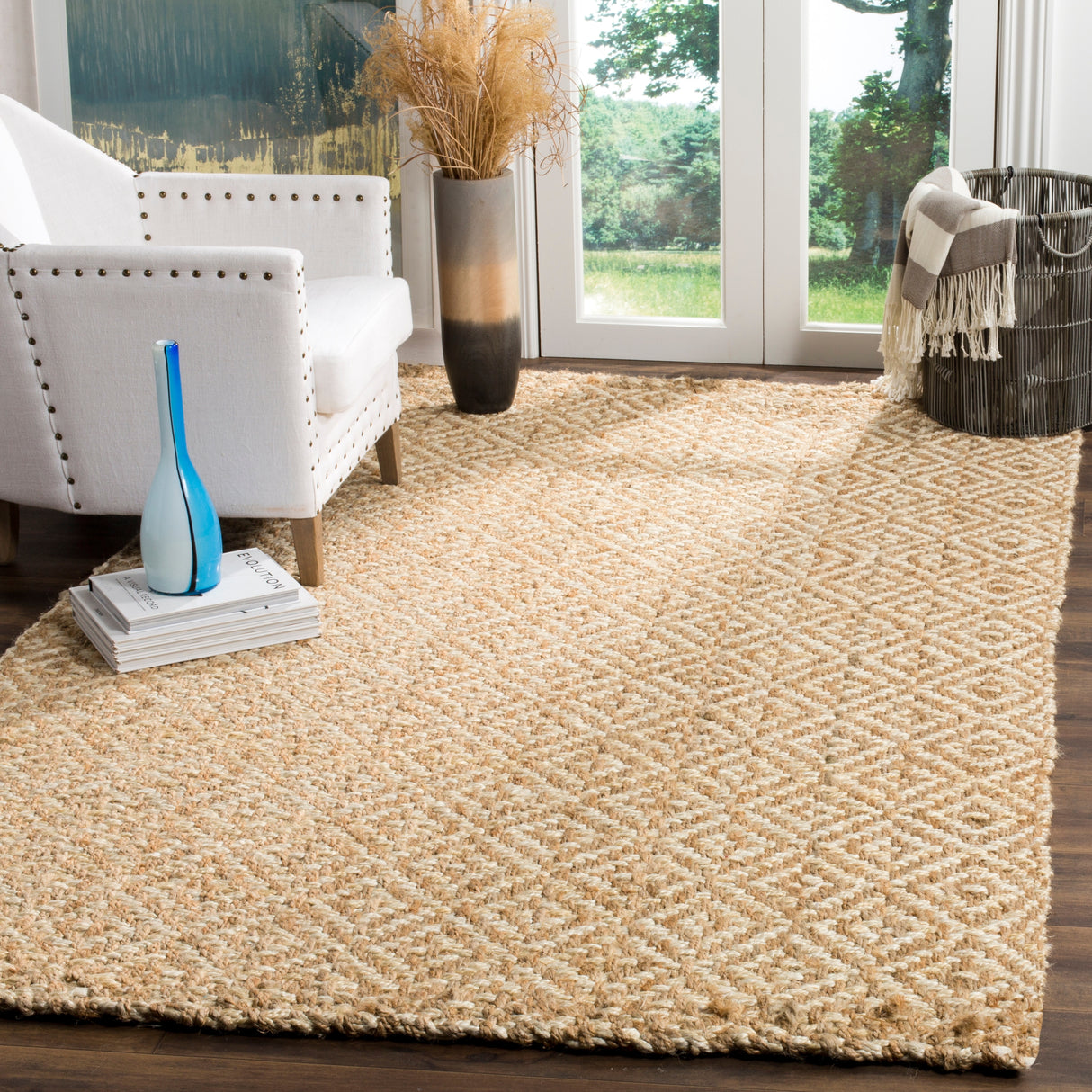 SAFAVIEH Handmade Natural Fiber Adelyn Diamond Trellis Jute Rug