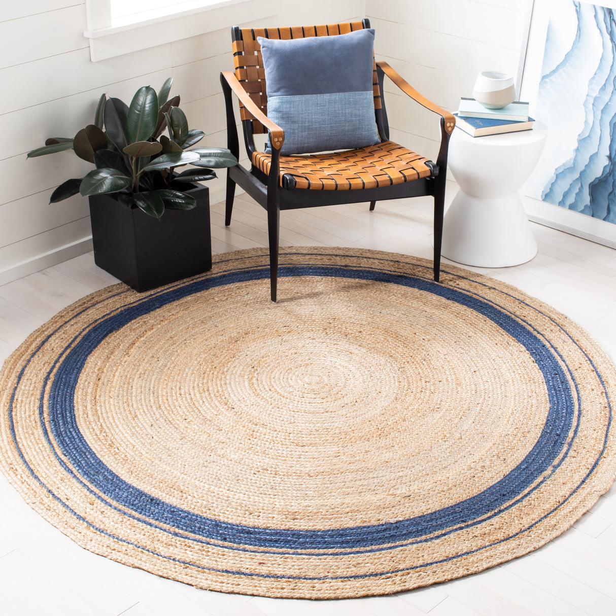 SAFAVIEH Handmade Natural Fiber Averi Border Jute Rug