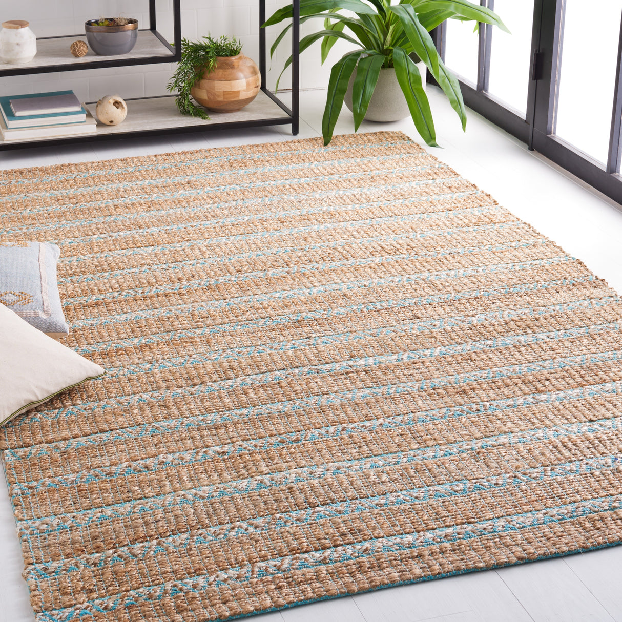 SAFAVIEH Handmade Natural Fiber Carmelina Geometric Seagrass Rug