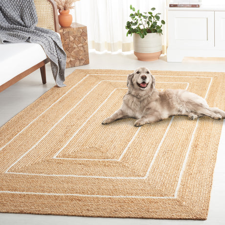 SAFAVIEH Handmade Natural Fiber Gebbine Farmhouse Border Jute Rug