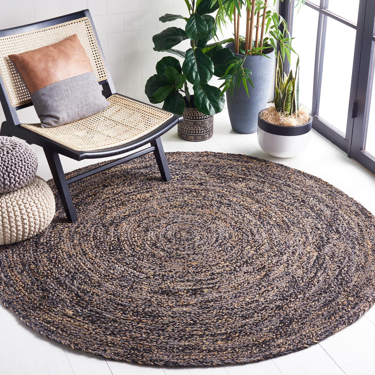 SAFAVIEH Handmade Natural Fiber Hedi Jute & Wool Rug