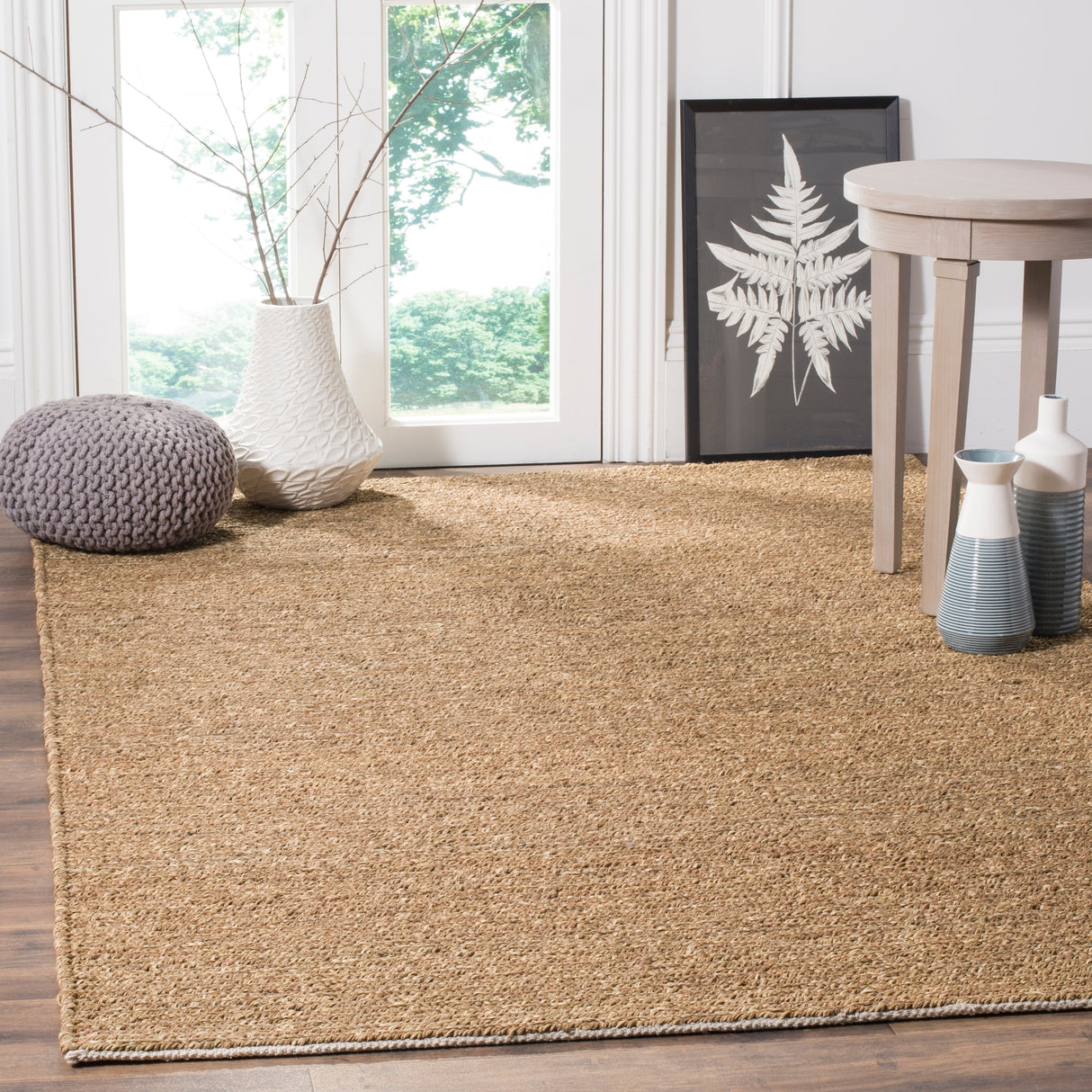 SAFAVIEH Handmade Natural Fiber Jaylah Seagrass/ Cotton Rug