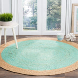 SAFAVIEH Handmade Natural Fiber Jolette Bordered Round Jute Rug