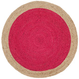 SAFAVIEH Handmade Natural Fiber Jolette Bordered Round Jute Rug