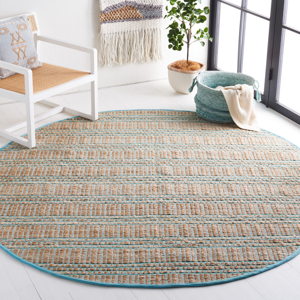 SAFAVIEH Handmade Natural Fiber Riya Geometric Seagrass Rug