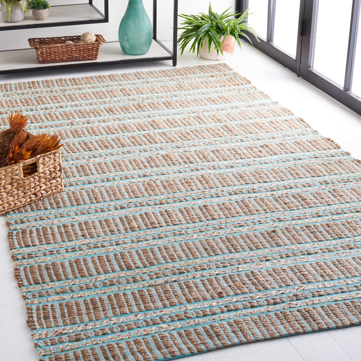 SAFAVIEH Handmade Natural Fiber Riya Geometric Seagrass Rug