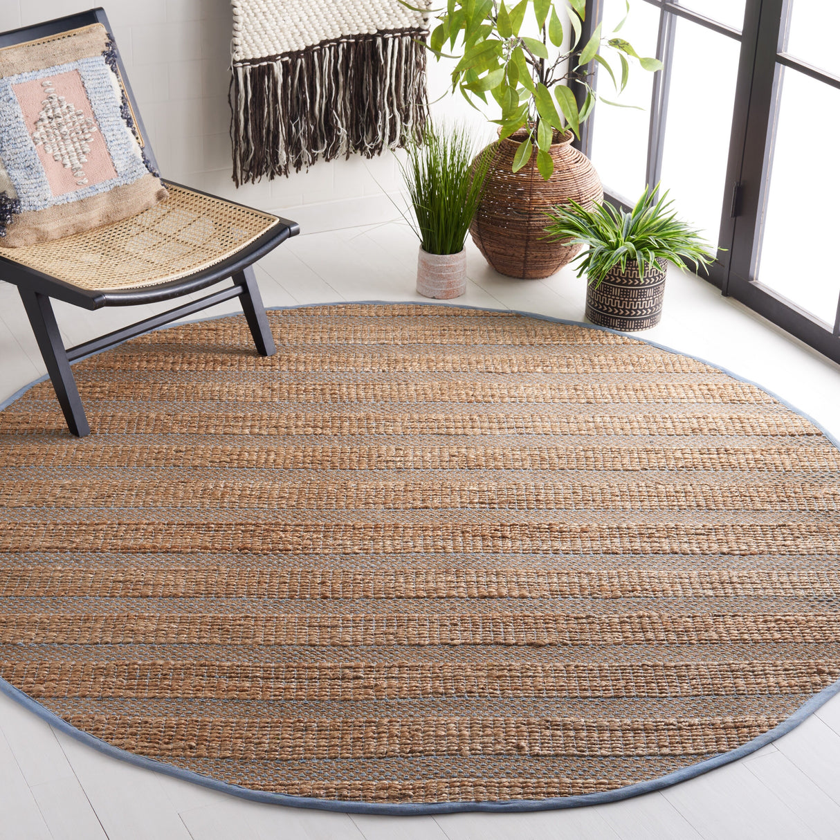 SAFAVIEH Handmade Natural Fiber Samira Geometric Seagrass Rug