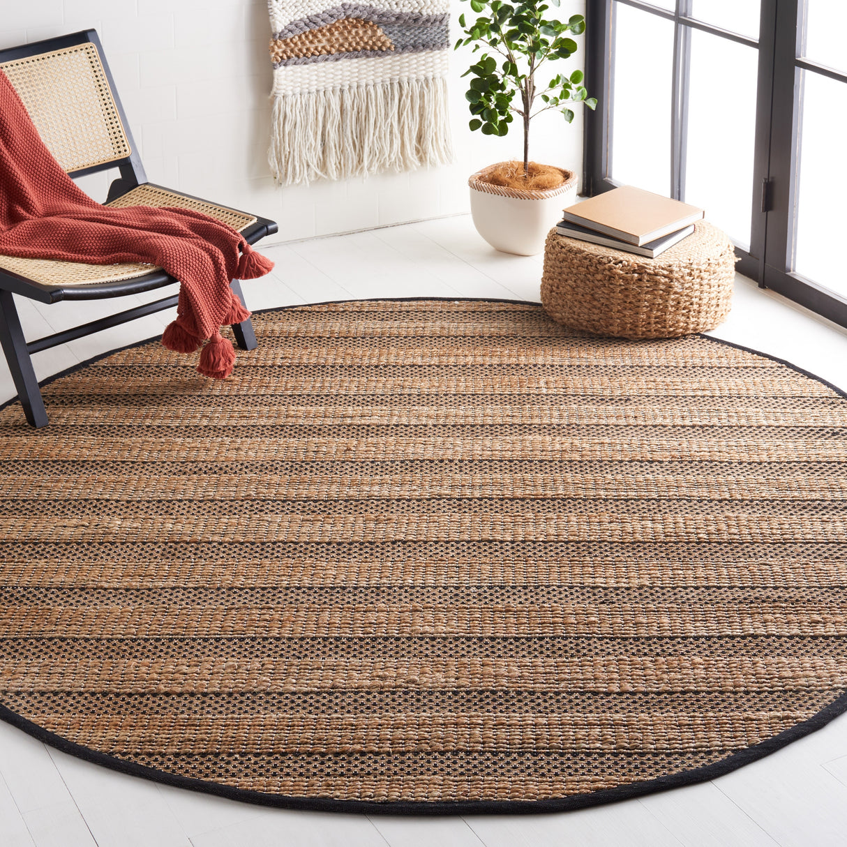 SAFAVIEH Handmade Natural Fiber Samira Geometric Seagrass Rug