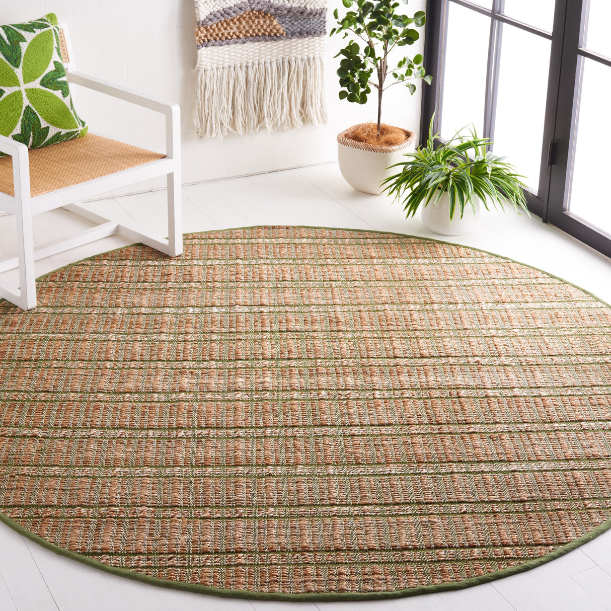 SAFAVIEH Handmade Natural Fiber Undis Geometric Seagrass Rug