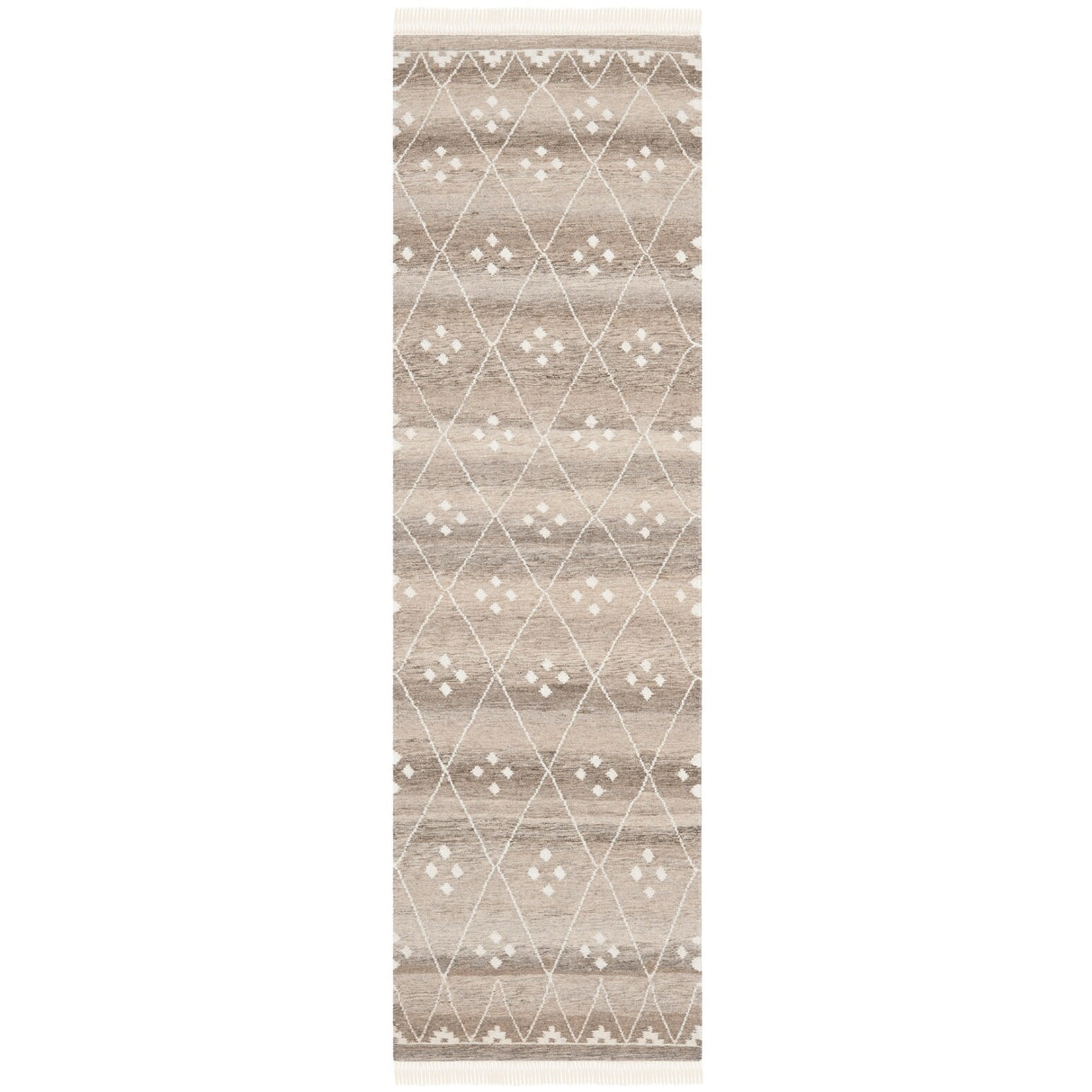 SAFAVIEH Handmade Natural Kilim Akmaral Wool Rug with Fringe