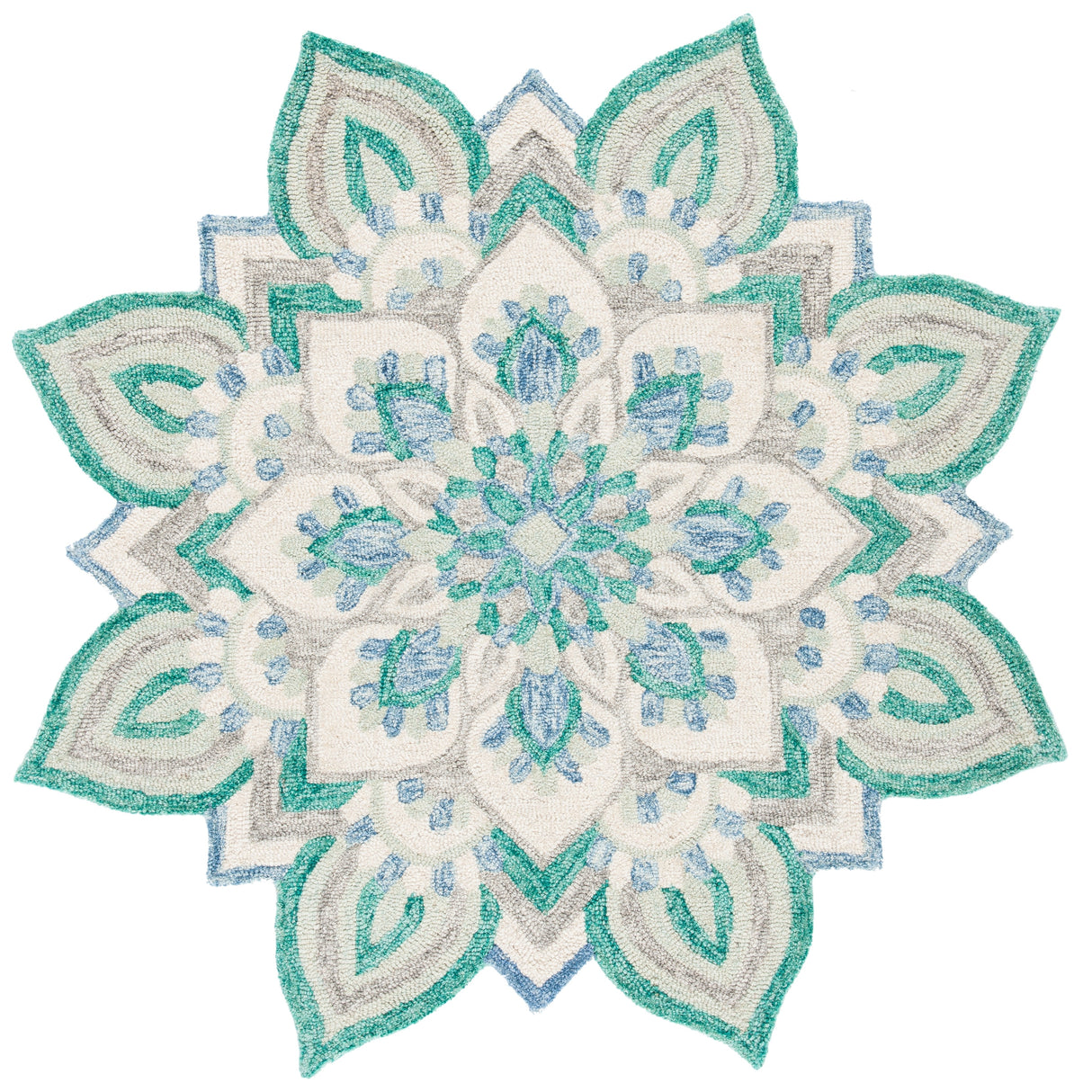 SAFAVIEH Handmade Novelty Amelie Flower Wool Rug