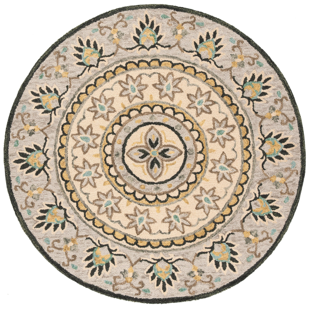 SAFAVIEH Handmade Novelty Jaylynn Mandala Wool Rug