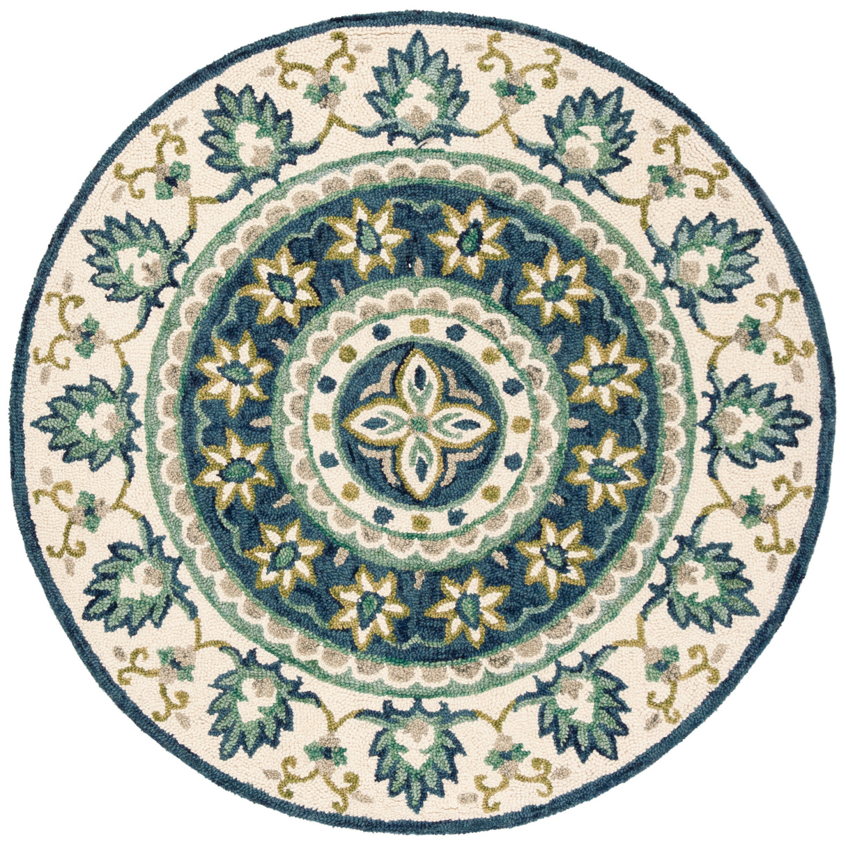 SAFAVIEH Handmade Novelty Jaylynn Mandala Wool Rug