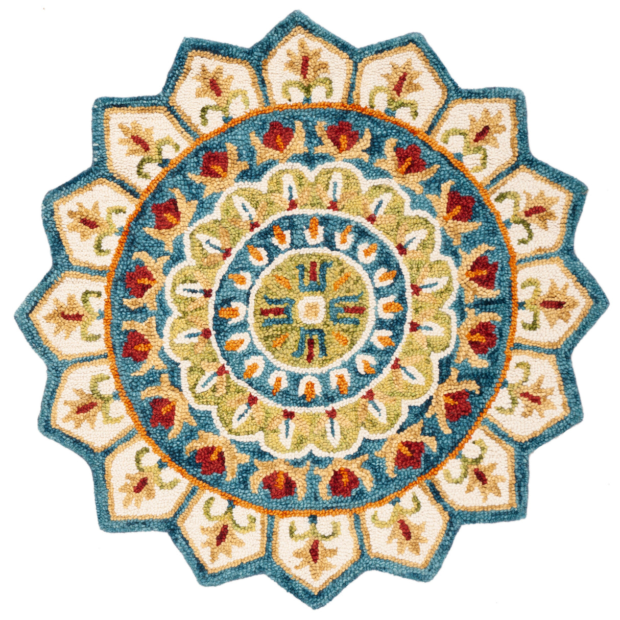 SAFAVIEH Handmade Novelty Rianna Mandala Wool Rug