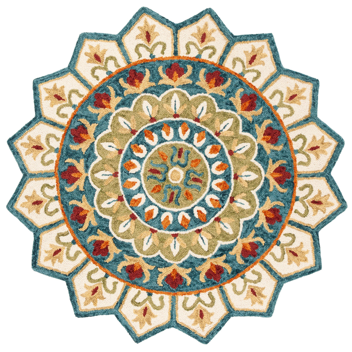 SAFAVIEH Handmade Novelty Rianna Mandala Wool Rug