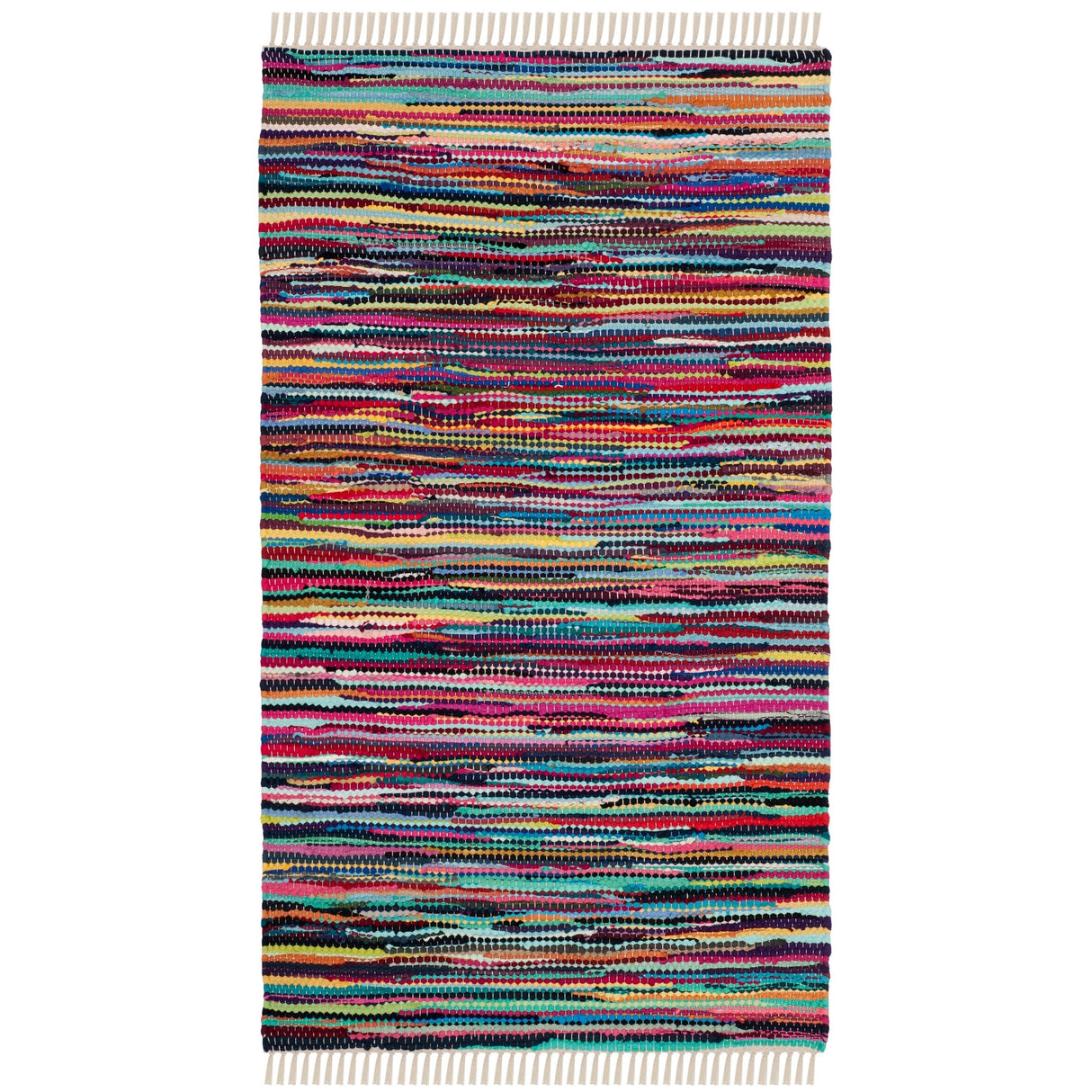 SAFAVIEH Handmade Rag Rug Irmeli Casual Stripe Cotton Rug