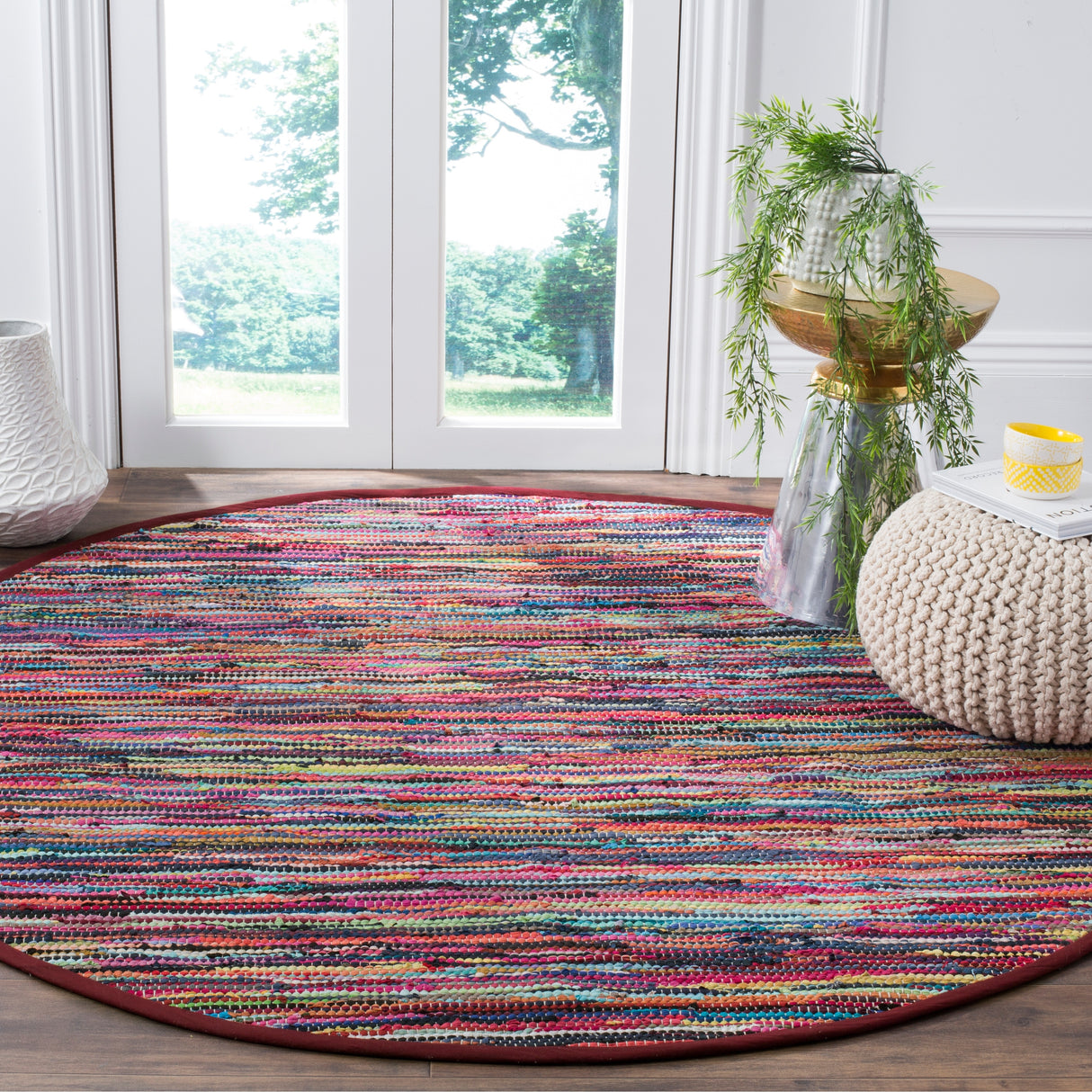 SAFAVIEH Handmade Rag Rug Irmeli Casual Stripe Cotton Rug