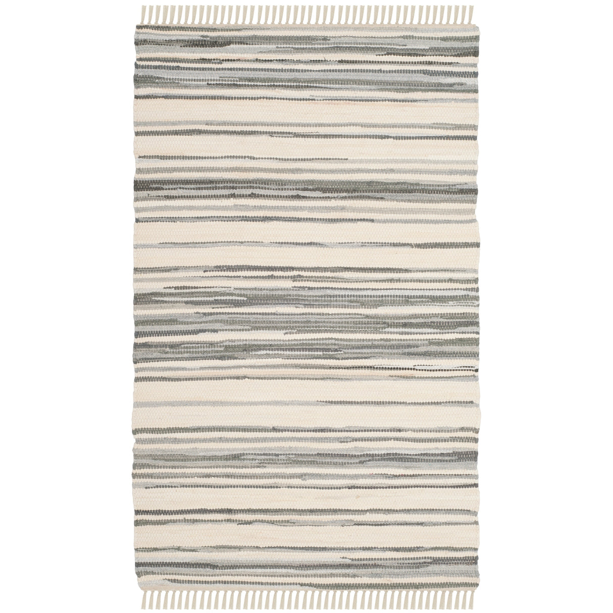 SAFAVIEH Handmade Rag Rug Jakayla with Fringe Casual Stripe