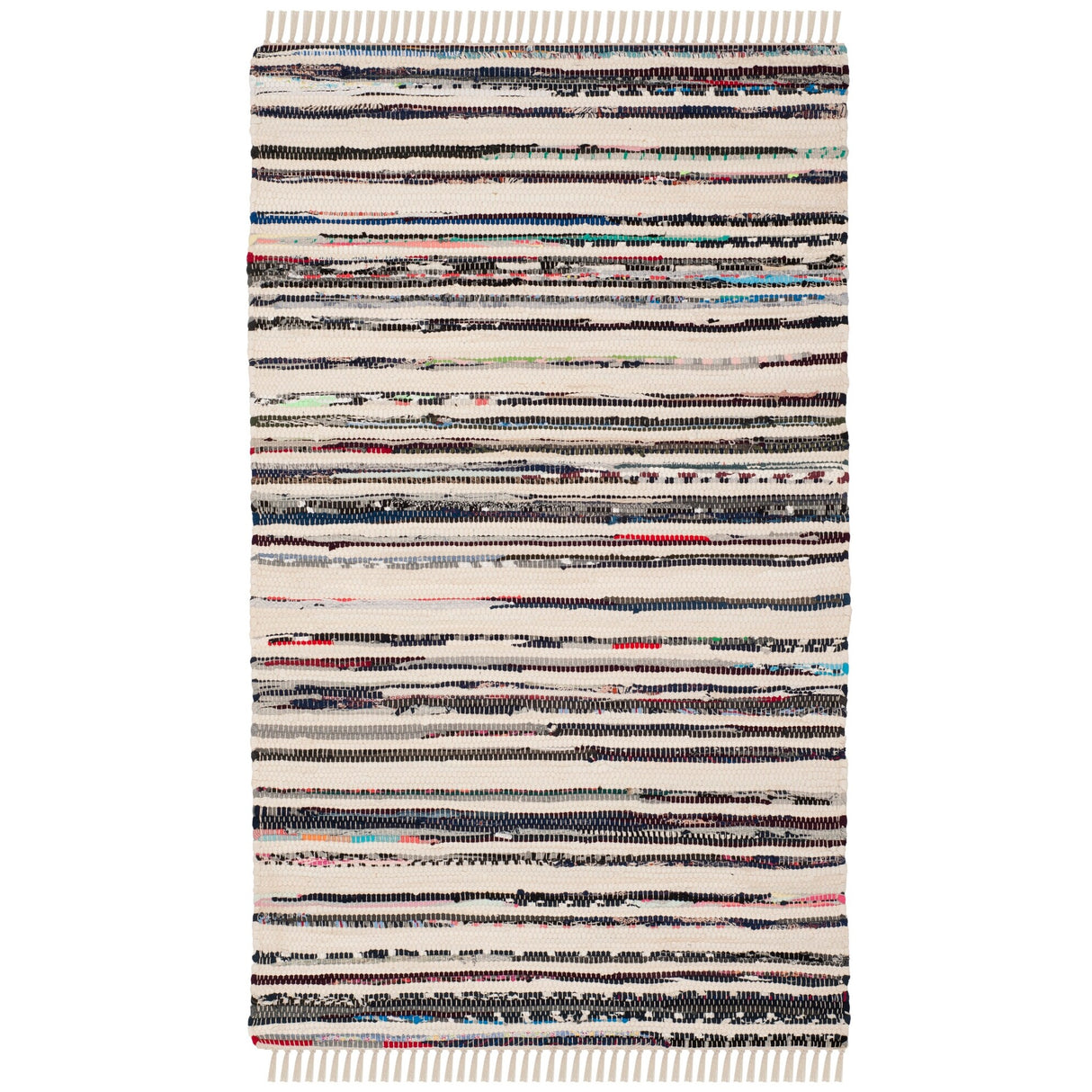 SAFAVIEH Handmade Rag Rug Jakayla with Fringe Casual Stripe