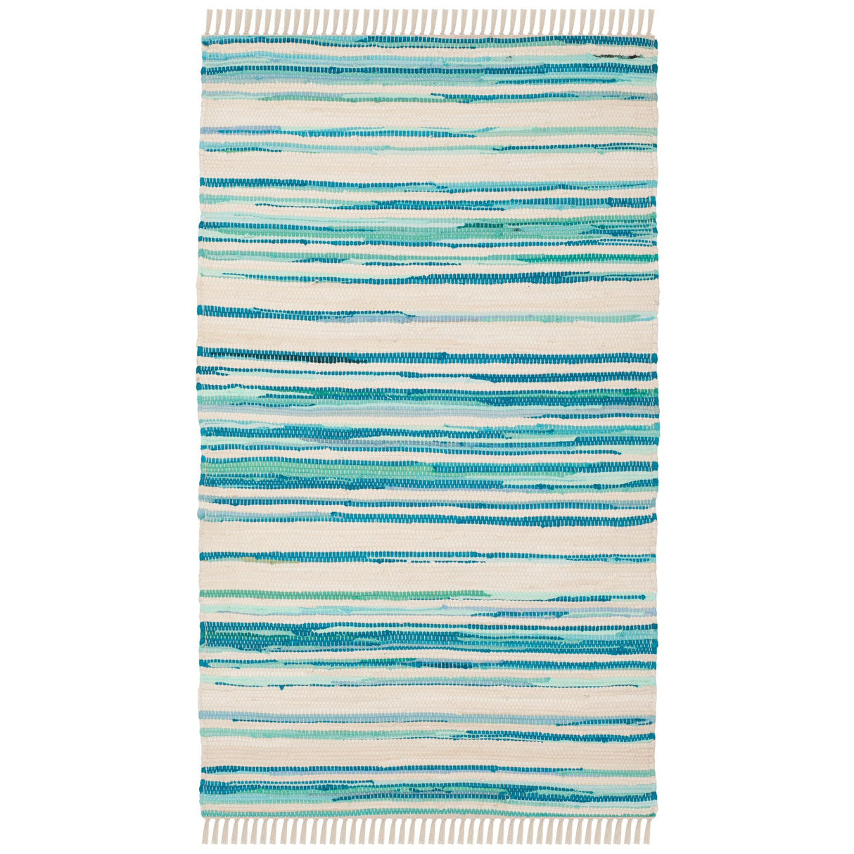 SAFAVIEH Handmade Rag Rug Jakayla with Fringe Casual Stripe