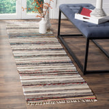 SAFAVIEH Handmade Rag Rug Jakayla with Fringe Casual Stripe