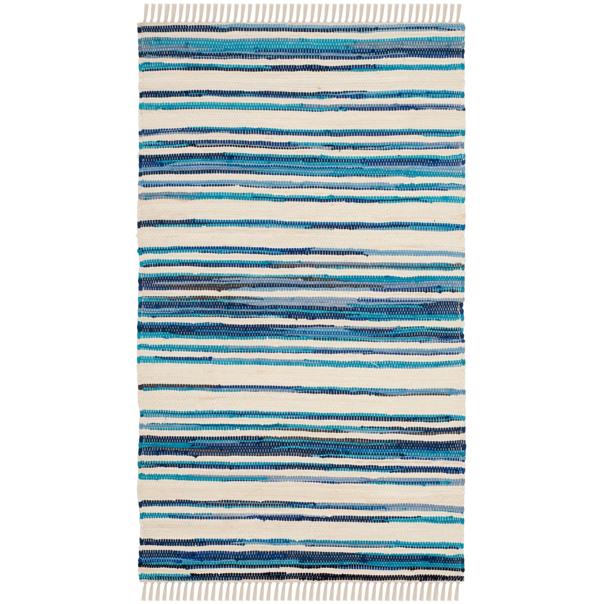 SAFAVIEH Handmade Rag Rug Jakayla with Fringe Casual Stripe