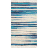 SAFAVIEH Handmade Rag Rug Jakayla with Fringe Casual Stripe