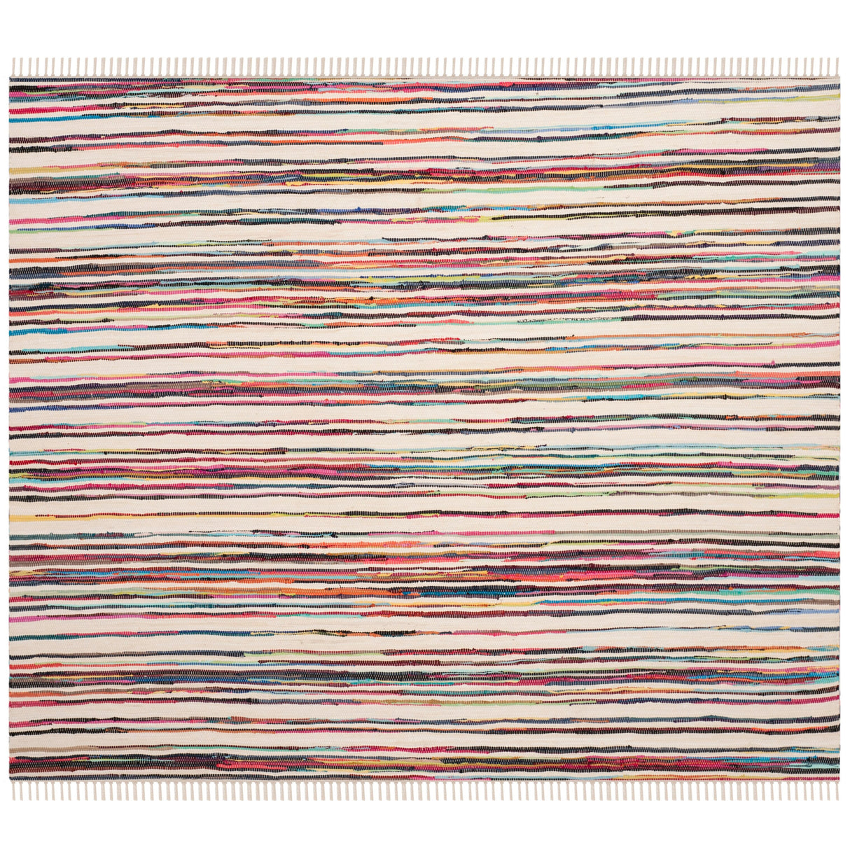 SAFAVIEH Handmade Rag Rug Jakayla with Fringe Casual Stripe