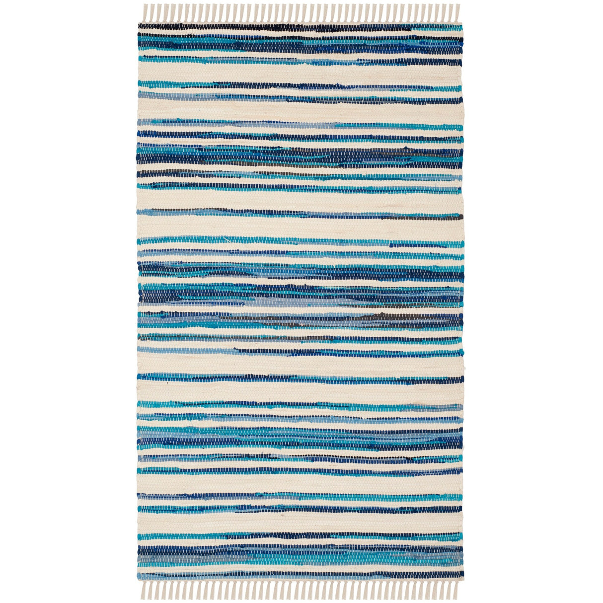 SAFAVIEH Handmade Rag Rug Jakayla with Fringe Casual Stripe