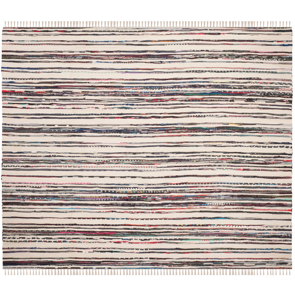 SAFAVIEH Handmade Rag Rug Jakayla with Fringe Casual Stripe