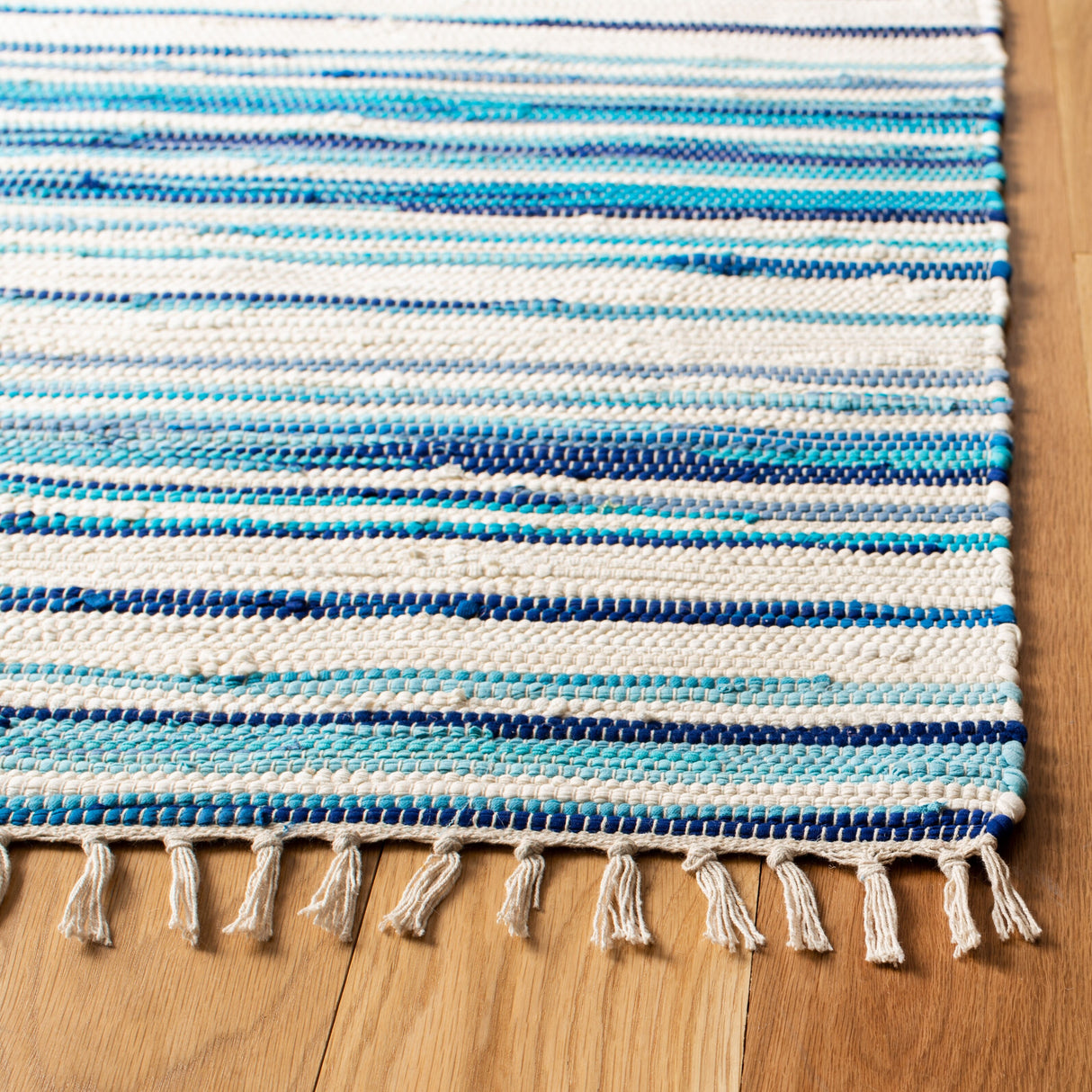 SAFAVIEH Handmade Rag Rug Jakayla with Fringe Casual Stripe