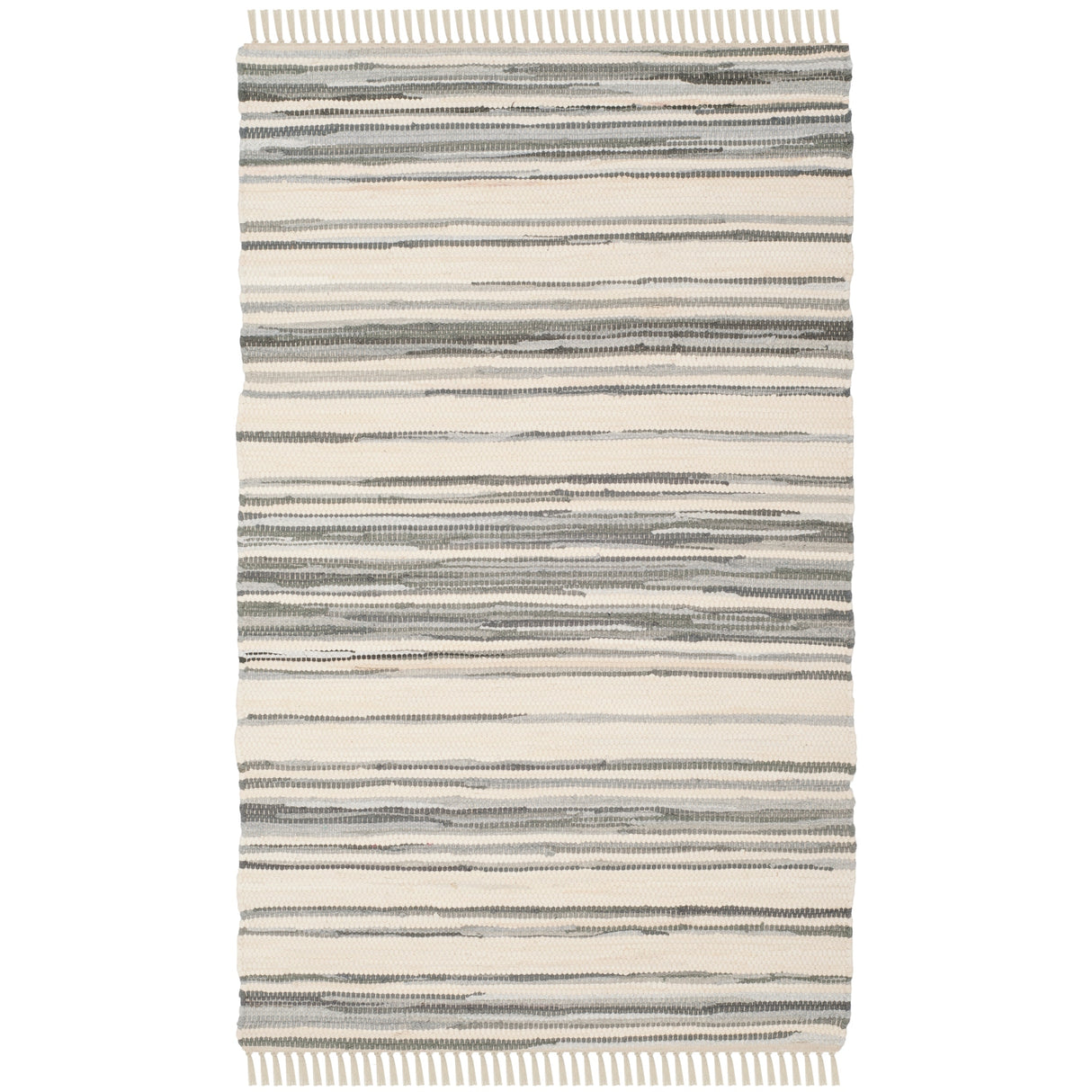 SAFAVIEH Handmade Rag Rug Jakayla with Fringe Casual Stripe