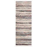 SAFAVIEH Handmade Rag Rug Jakayla with Fringe Casual Stripe