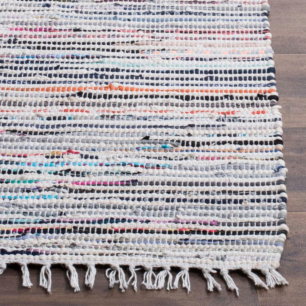 SAFAVIEH Handmade Rag Rug Litzy Stripe Cotton Rug