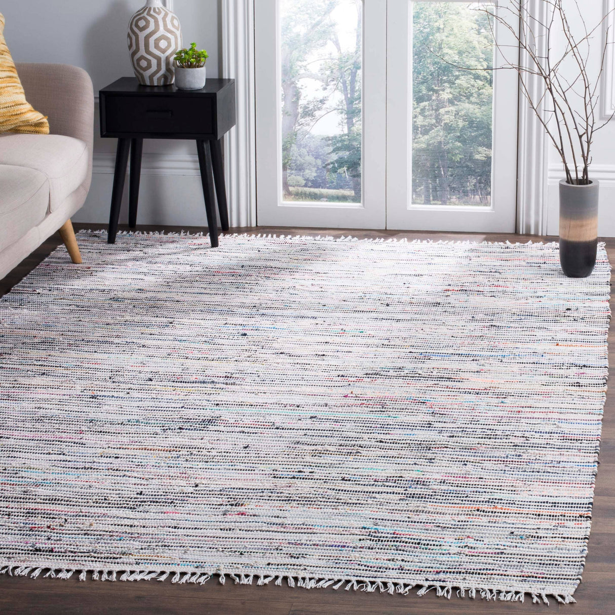 SAFAVIEH Handmade Rag Rug Litzy Stripe Cotton Rug